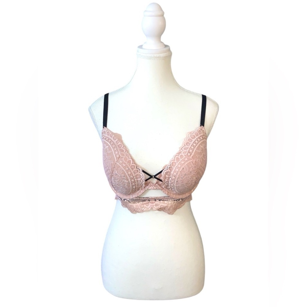 La SENZA - Beyond Sexy Lace Rhinestone Gel Push Up Bra